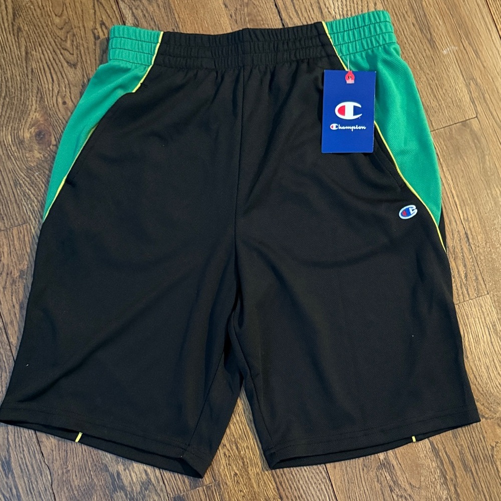 Champion Black and Green Sports Shorts